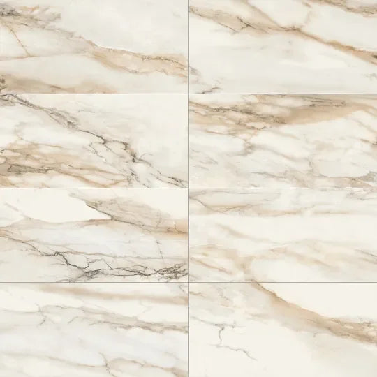Tru Marmi Gold 3x12 Surface Bullnose Matte Marble Look Porcelain Trim