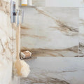 Tru Marmi Gold 3x12 Surface Bullnose Polished Marble Look Porcelain Trim