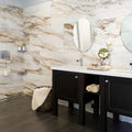 Tru Marmi Gold 1/2x12 Pencil Bullnose Polished Marble Look Porcelain Trim