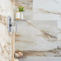 Tru Marmi Gold 3x12 Surface Bullnose Polished Marble Look Porcelain Trim