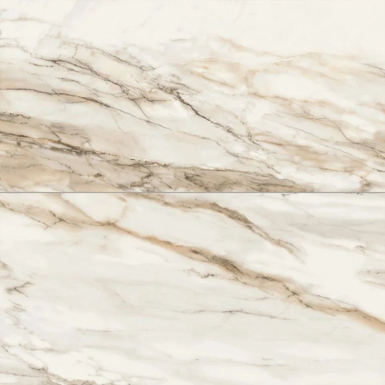 Tru Marmi Gold 3x12 Surface Bullnose Polished Marble Look Porcelain Trim