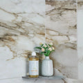 Tru Marmi Gold 3x12 Surface Bullnose Polished Marble Look Porcelain Trim