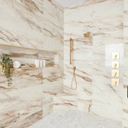 Tru Marmi Gold 1/2x12 Pencil Bullnose Polished Marble Look Porcelain Trim