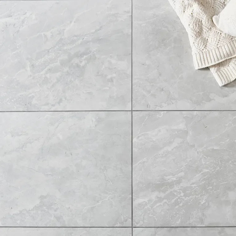 Tru Marmi Silver Polished 3x12 Surface Bullnose Porcelain Trim