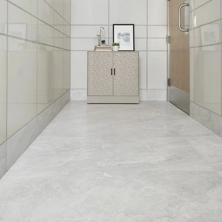Tru Marmi Silver Polished 3x12 Surface Bullnose Porcelain Trim