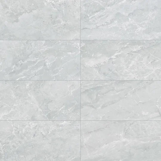 Tru Marmi Silver Polished 3x12 Surface Bullnose Porcelain Trim