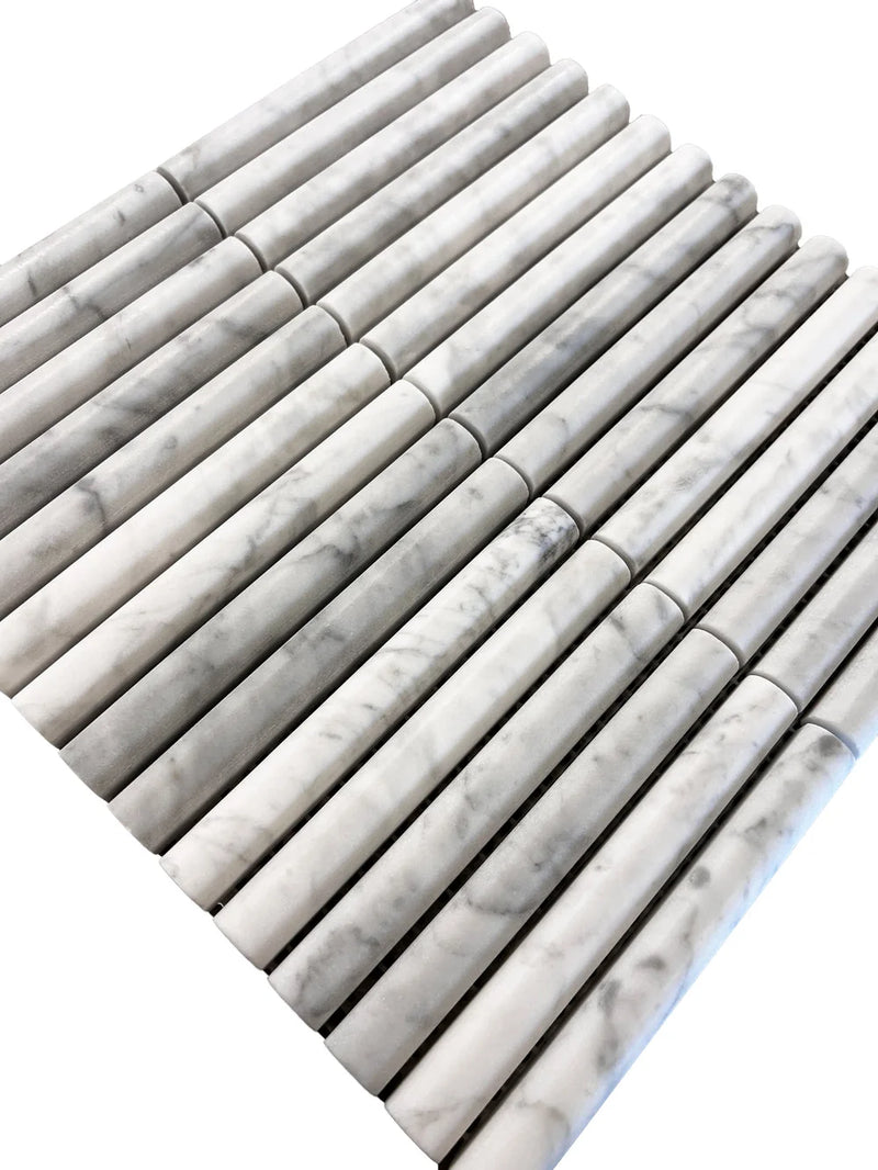 True Arc Carrara Stone Mosaic