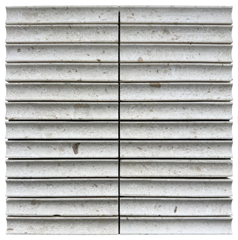 True Concave Carrara Stone Mosaic