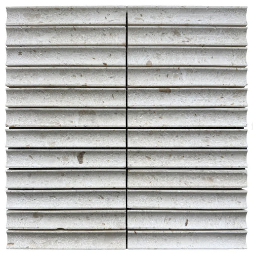 True Concave Carrara Stone Mosaic
