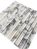 True Concave Carrara Stone Mosaic