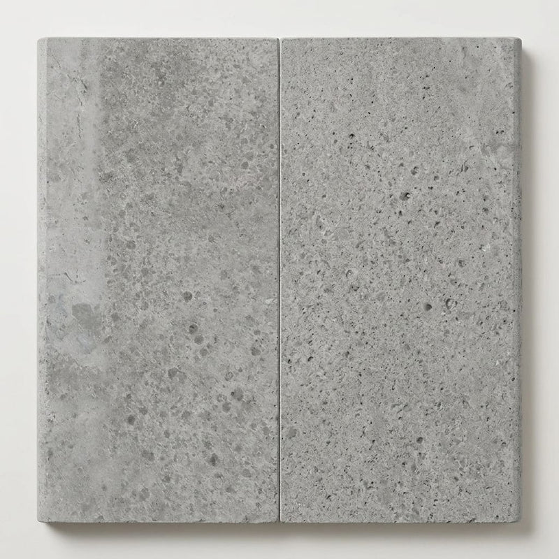 Tufa Limestone Coping 12x24 Honed Bullnose 1.25 inch close-up