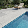 Tufa Limestone Coping 12x24 Honed Bullnose 1.25 inch pool coping — Swimming Pool remodel pool edge