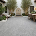 Tufa Limestone Paver 12x24 Brushed 2 inch — Courtyard paving