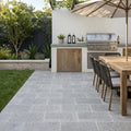 Tufa Limestone Paver 6x12 Tumbled 1.25 inch — Backyard patio