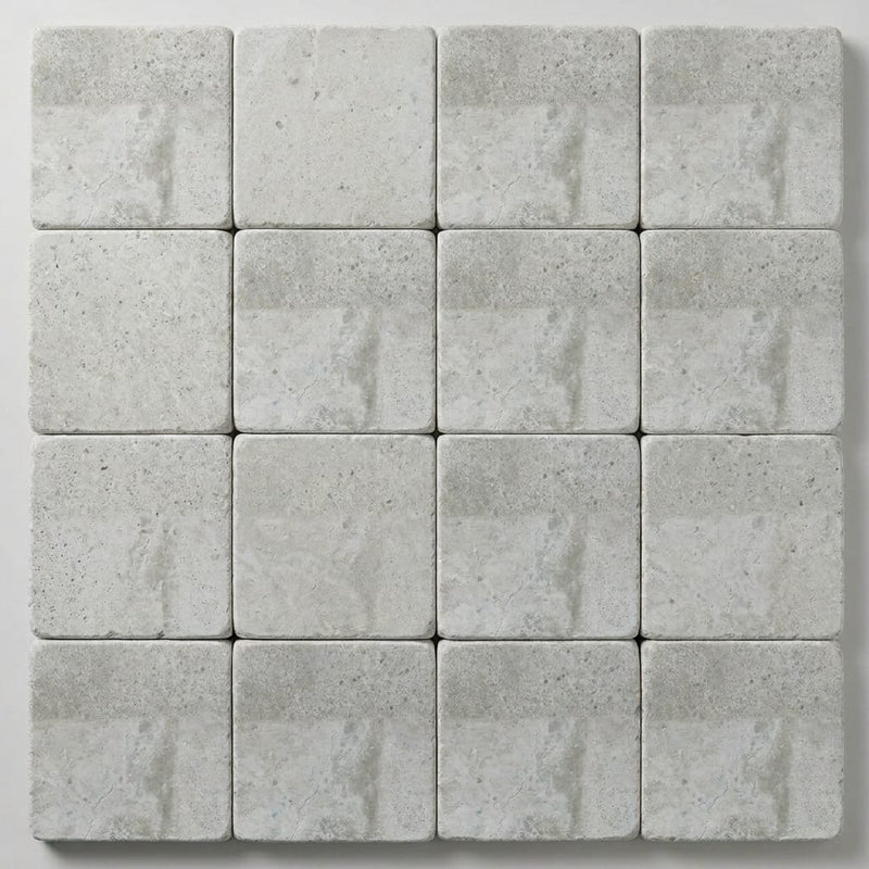 Tufa Limestone Paver 6x6 Tumbled 1.25 inch close-up