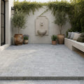 Tufa Limestone Paver 6x6 Tumbled 1.25 inch — Courtyard paving