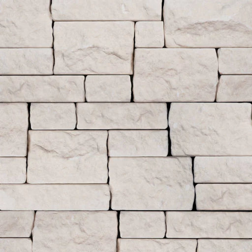 Light Beige 22x8 Tumbled Limestone Ledger Wired Mesh