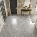 Tundra Gray Marble 12x12 Honed Tile — Foyer floor