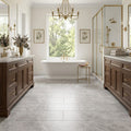 Tundra Gray Marble 12x24 Honed Tile — Primary Bath floor