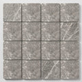 Tundra Gray Marble 4x4 Tumbled Tile close-up