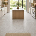 Tundra Grey 12x12 Honed Natural Marble Tile — Kitchen floor