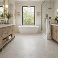 Tundra Grey 12x24 Honed Veined Marble Tile — Primary Bath floor