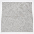 Tundra Grey 18x18 Honed Veined Marble Tile close-up