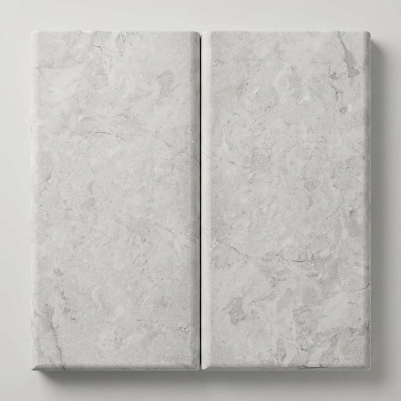 Tundra Marble Leather (Sandblasted & Brushed) 12 x 24 x 1.25 Double Bullnose Coping 12x24 close-up