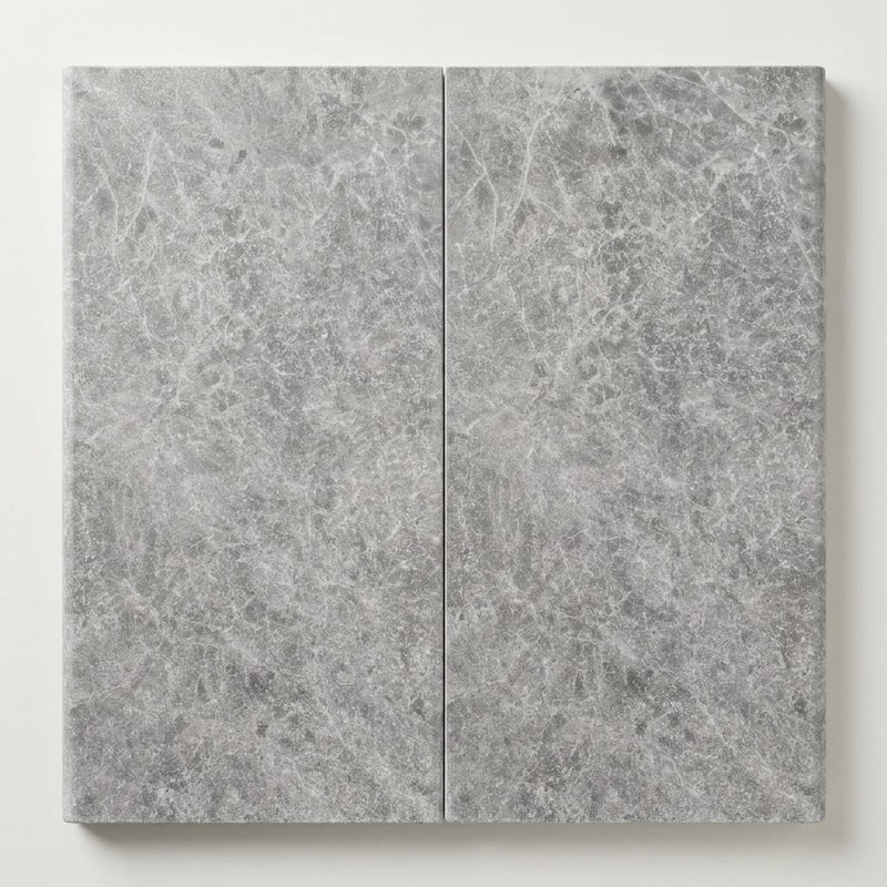 Tundra Marble Leather (Sandblasted & Brushed) 12 x 24 x 2 Bullnose Coping 12x24 close-up