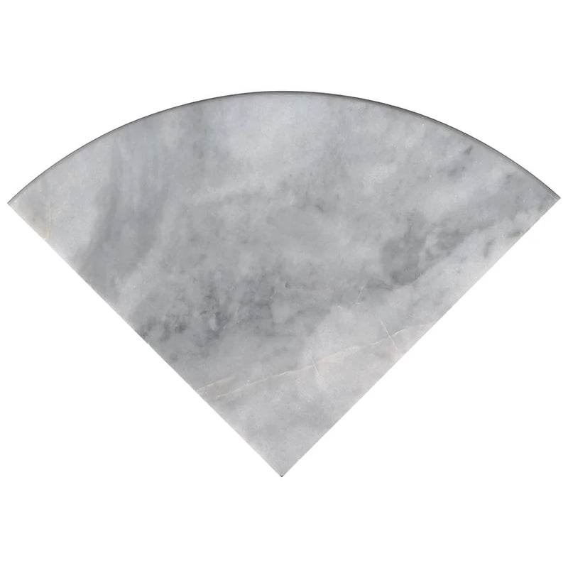Turkish Carrara 9" Radius Corner Shelf Polished Marble Trim