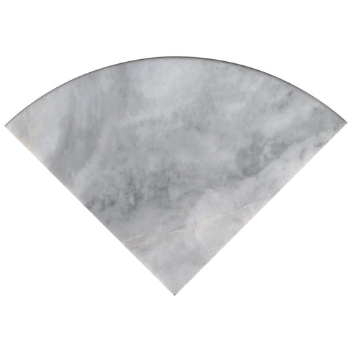Turkish Carrara 9" Radius Corner Shelf Polished Marble Trim