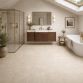 Tuscany Beige 12x12 Honed-Filled Travertine Tile — Bathroom floor