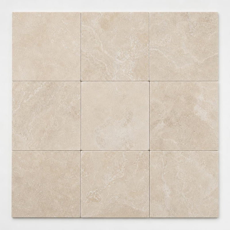 Tuscany Beige 12x12 Honed-Filled Travertine Tile close-up