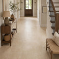 Tuscany Beige 12x12 Honed-Filled Travertine Tile — Hallway floor