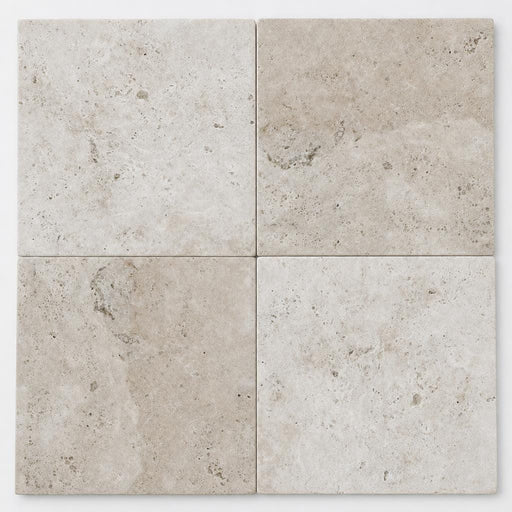 Tuscany Beige 16x16 Tumbled 3CM Travertine Paver close-up