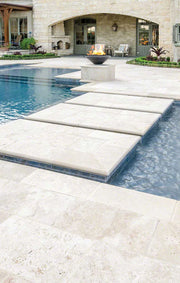 Tuscany Beige 16x24 HUFB Travertine Pool Coping