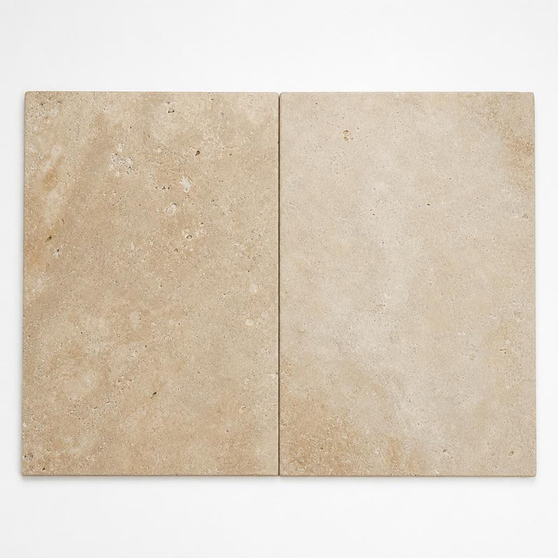Tuscany Beige 16x24 HUFB Travertine Pool Coping close-up