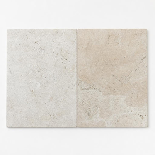 Tuscany Beige 16x24 Tumbled Travertine Paver close-up
