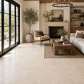 Tuscany Beige 18x18 Honed-Filled Travertine Tile — Living Room floor