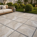 Tuscany Beige 24x24 Tumbled Travertine Paver — Backyard patio