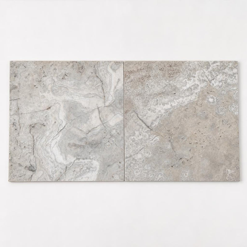 Tuscany Beige 24x24 Tumbled Travertine Paver close-up