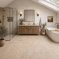 Tuscany Classic 12x12 HF Travertine Tile — Bathroom floor