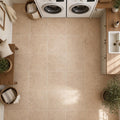 Tuscany Classic 12x12 HF Travertine Tile — Laundry Room floor