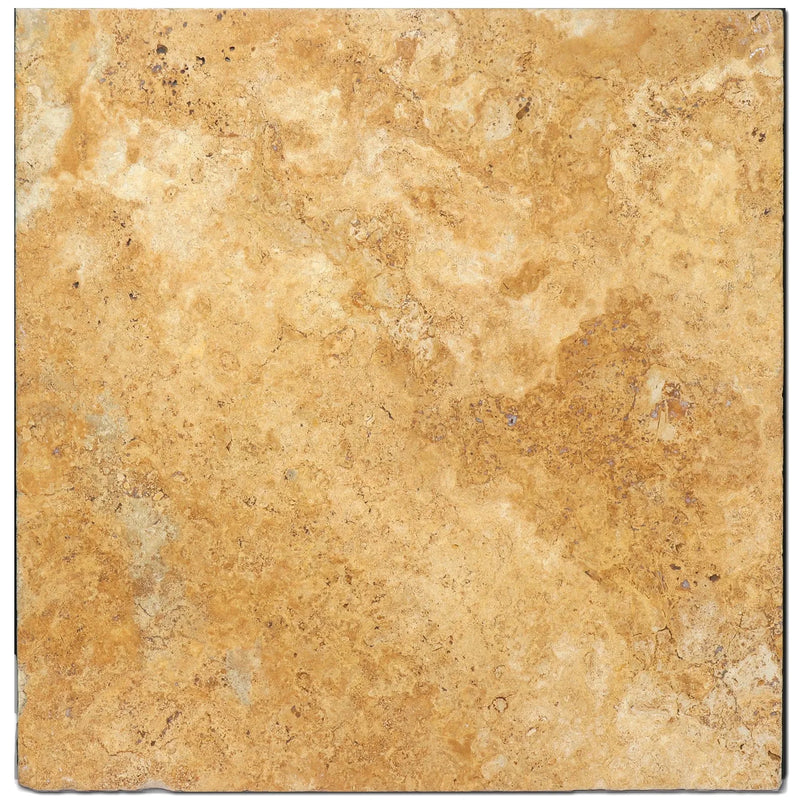 Antique Travertine Tuscany Gold 18x18 Tumbled Tile