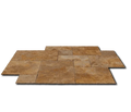 Tuscany Gold 16 Sq Ft Pattern Honed Filled Chiseled Travertine Tile