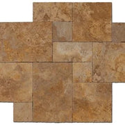 Tuscany Gold 16 Sq Ft Pattern Honed Filled Chiseled Travertine Tile