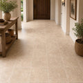 Tuscany Ivory 12x12 HF Travertine Tile — Hallway floor