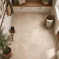 Tuscany Ivory 12x12 HF Travertine Tile — Mudroom floor