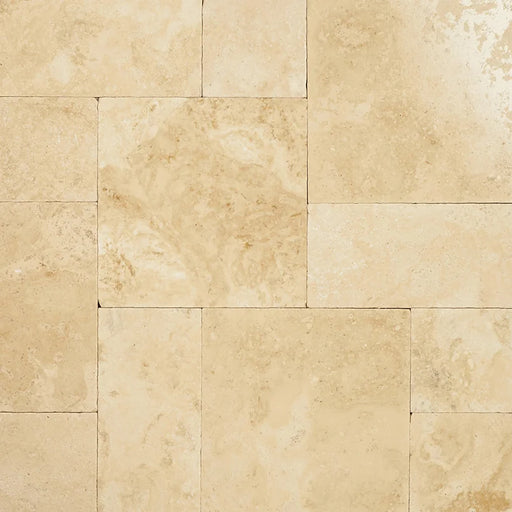 Tuscany Ivory 10 Kits Pattern Tumbled Travertine Paver