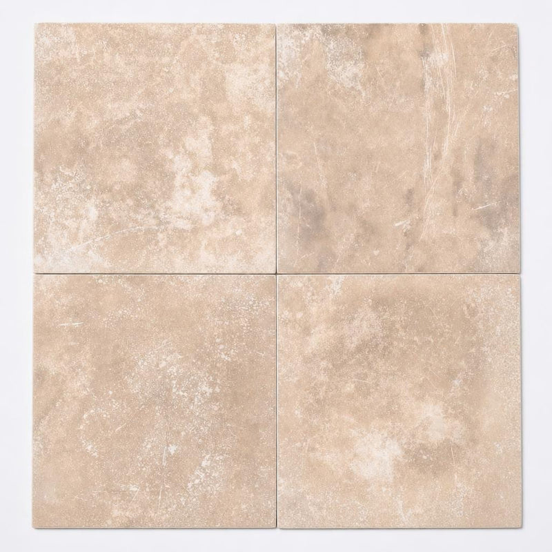 Tuscany Ivory 18x18 HF Travertine Tile close-up
